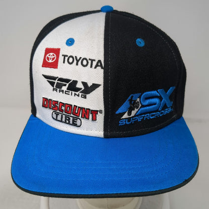 Feld Motor Sports Supercross Snapback Hat Black Blue White One Size Toyota Fly