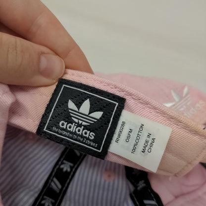 Adidas Slideback Hat Pink OSFM Adjustable Embroidered Vented Holes 6 Panel