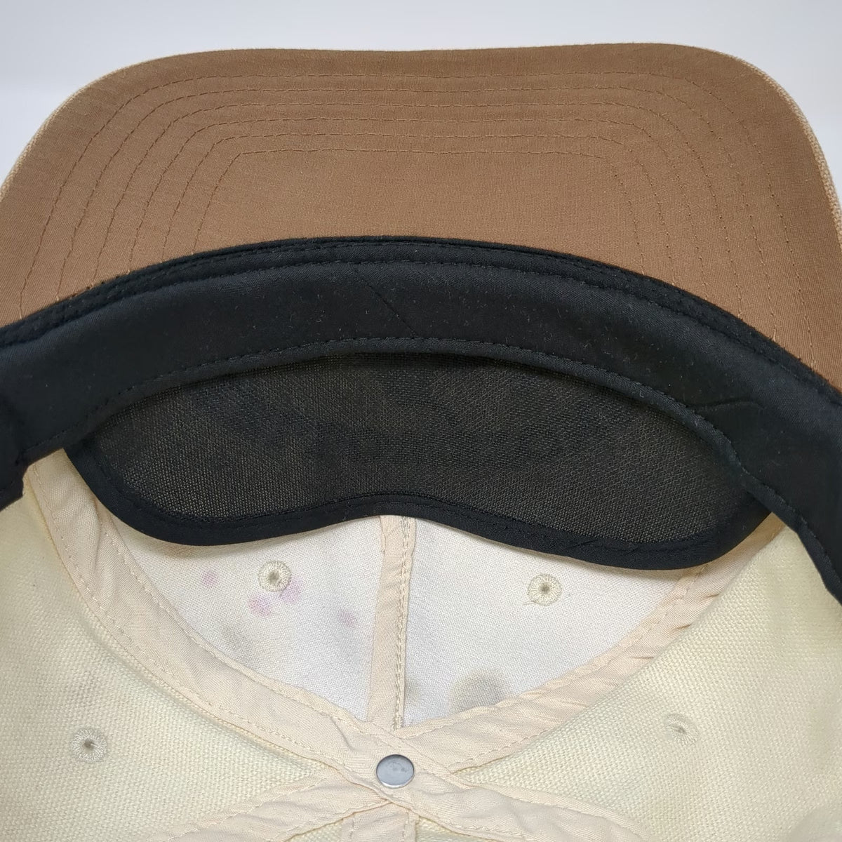 Yellowstone 5 Panel Hat Beige Brown One Size Snapback Braided Rope Cowboy Logo