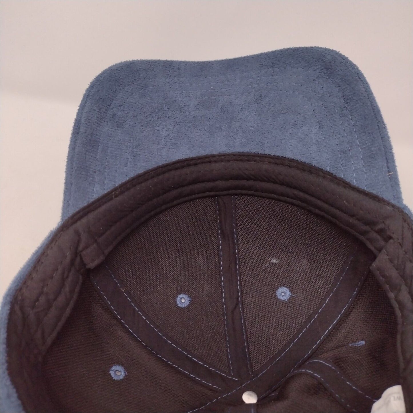 Unbranded Snapback Hat Blue OSFA Adjustable Vented Holes 6 Panel Blank