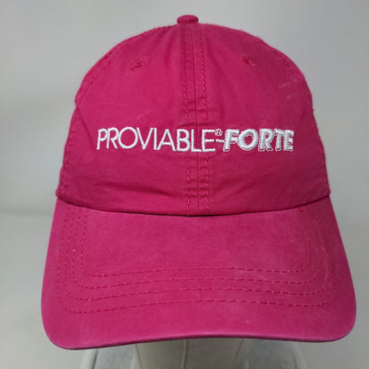 Proviable-Forte Strapback Hat Pink One Size Embroidered Nutramax Laboratories