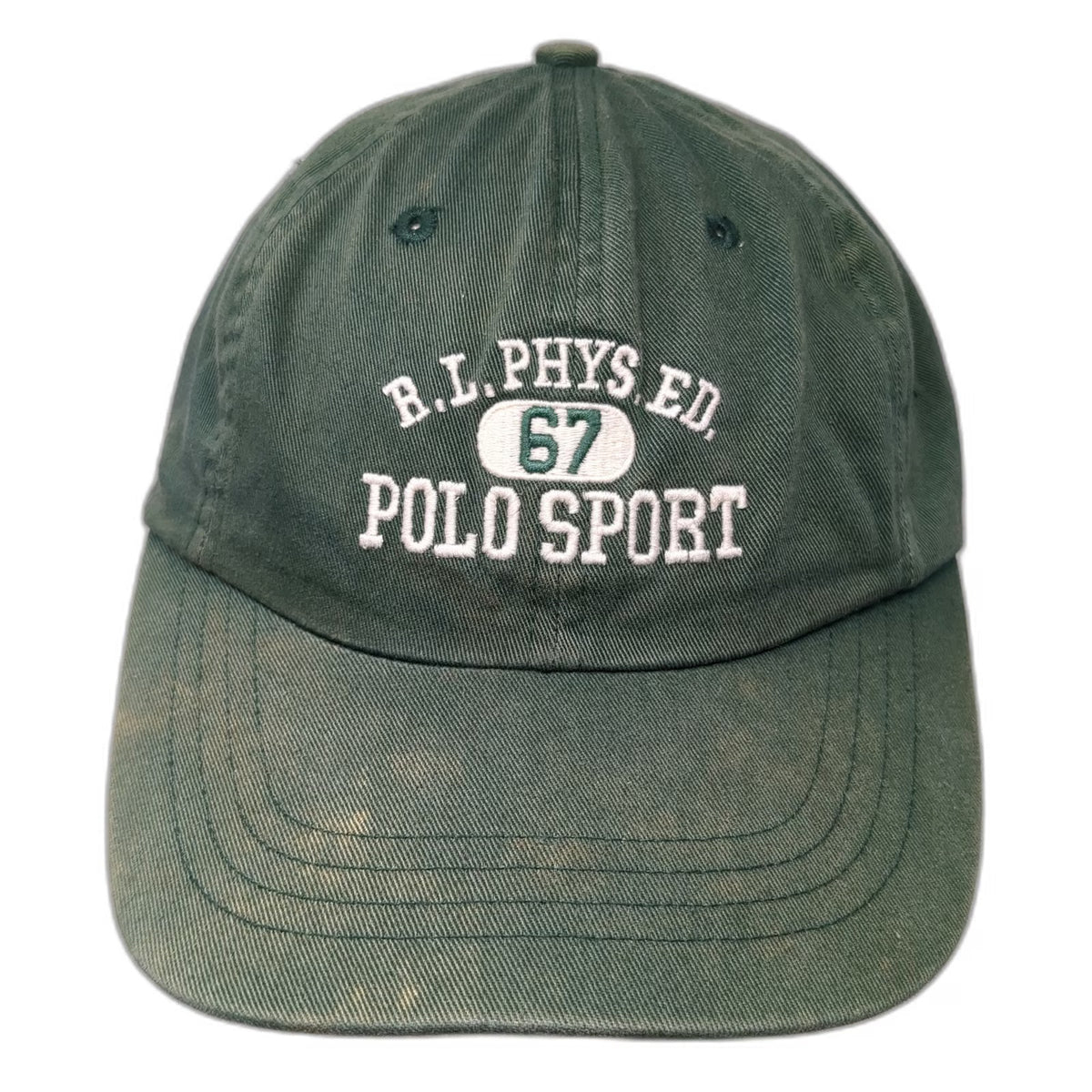 Ralph Lauren Baseball Cap Green One Size Polo Sport Phys Ed 67 Slideback Hat