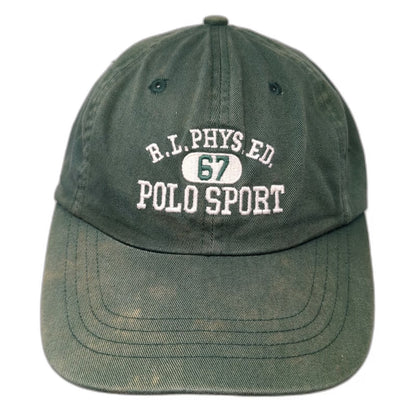 Ralph Lauren Baseball Cap Green One Size Polo Sport Phys Ed 67 Slideback Hat