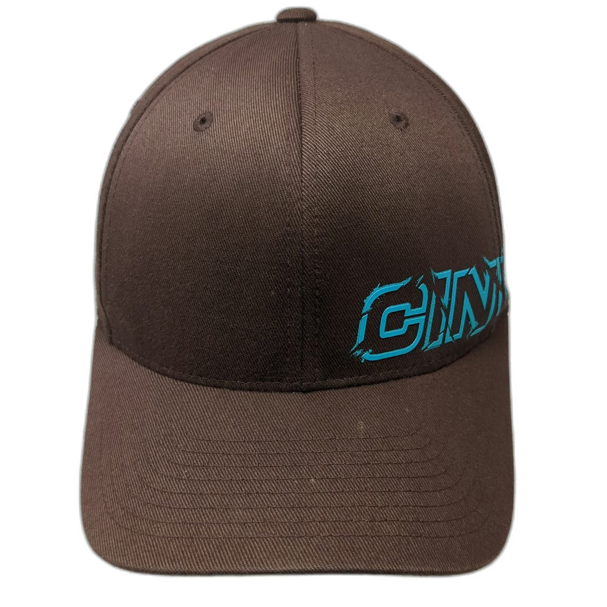 Cinch Baseball Cap Brown Blue M Flexfit Embroidered Western Cowboy Horse Hat