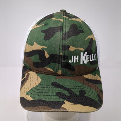 JH Kelly Snapback Mesh Back Trucker Hat Camouflage One Size Adjustable