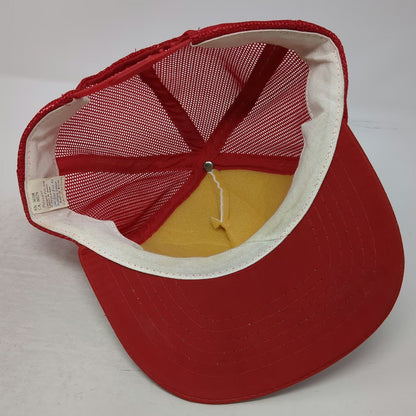 Farmers Supply Co-op FSC Logo Red Trucker Hat One Size Snapback Foam Mesh Cap