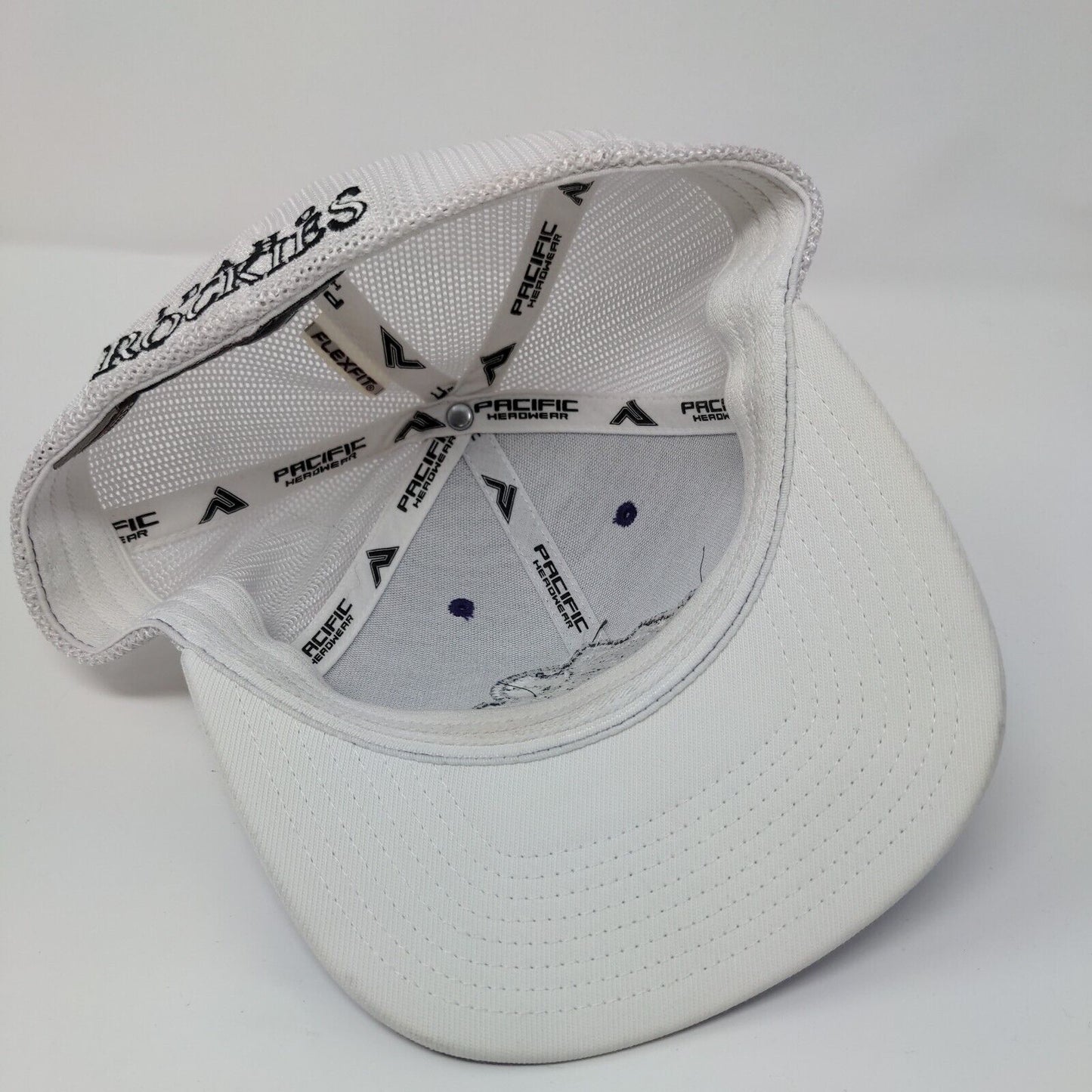 Idaho Rockies Fitted Mesh Back Trucker Hat Blue S/M Pacific Headwear