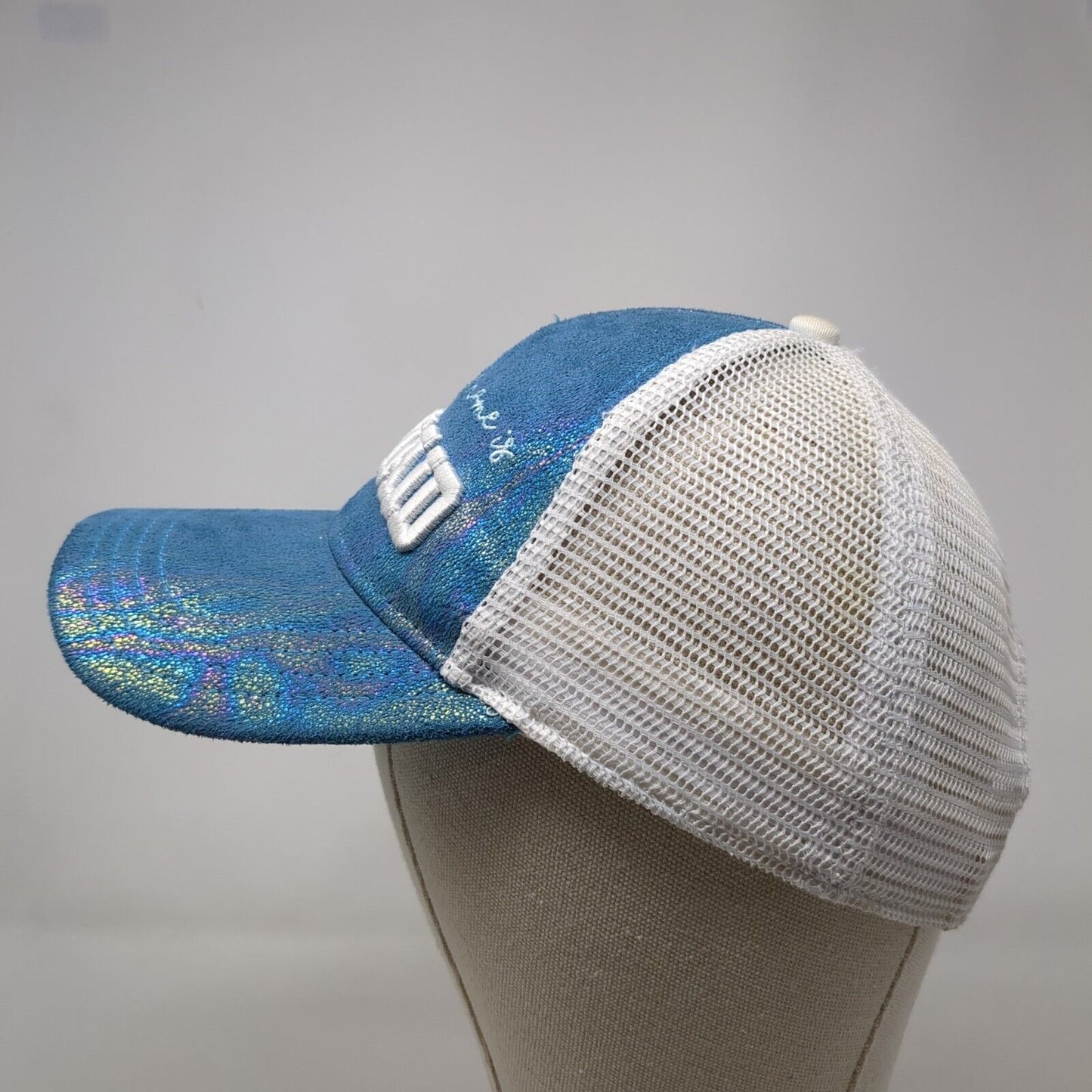 My Middle Name Is Mermaid Snapback Trucker Hat Blue One Size Mesh Back