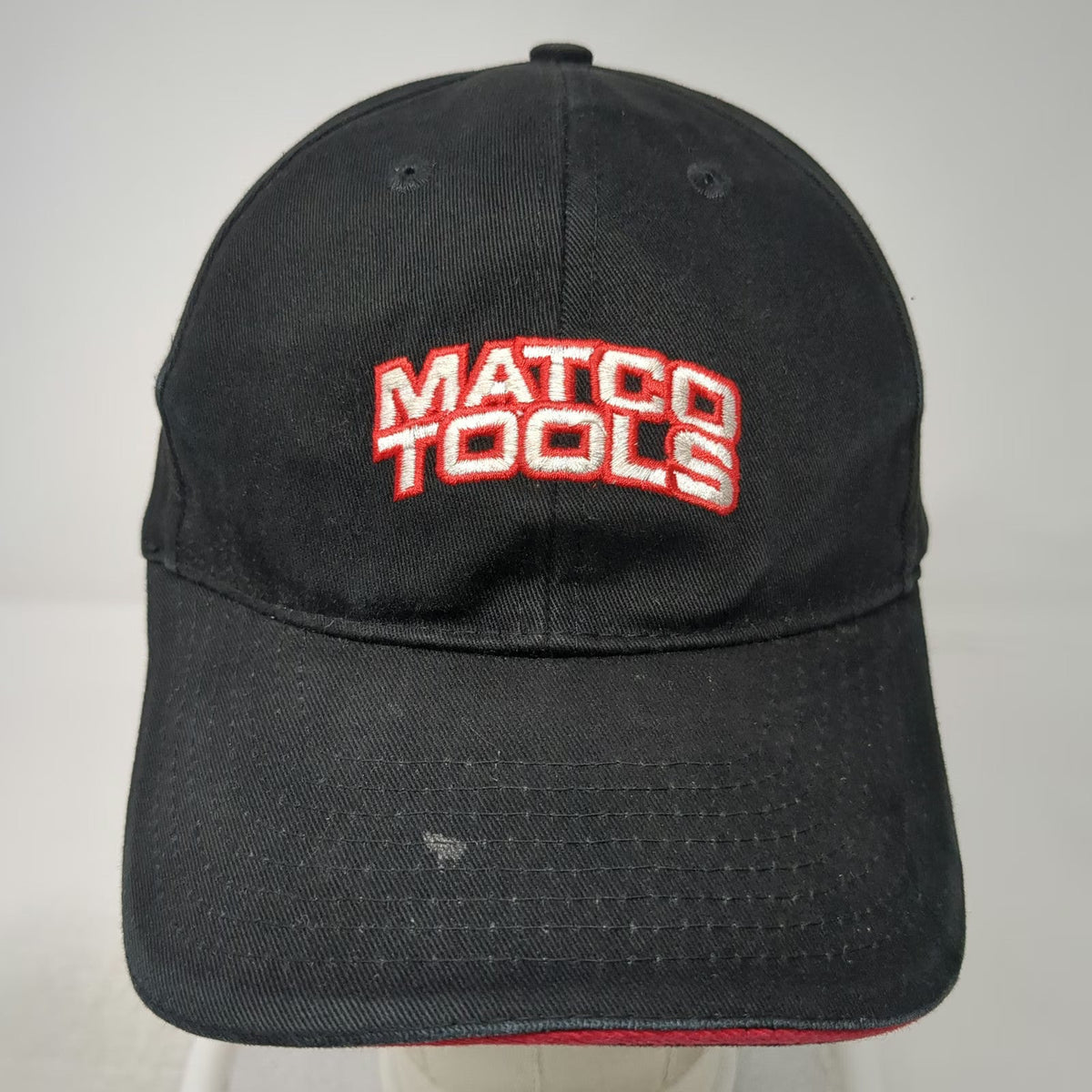 Matco Tools Baseball Cap Black One Size Embroidered Slideback Hat Red Trim