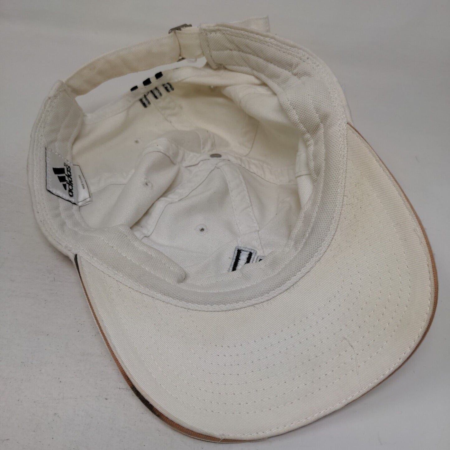 Adidas 3 Stripes Slideback Hat Cream OSFA Embroidered Logo 6 Panel