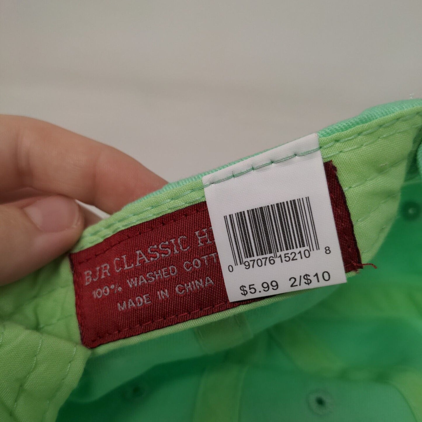 Palm Coast Strapback Hat Twill Cap Green One Size Adjustable Embroidered Cotton