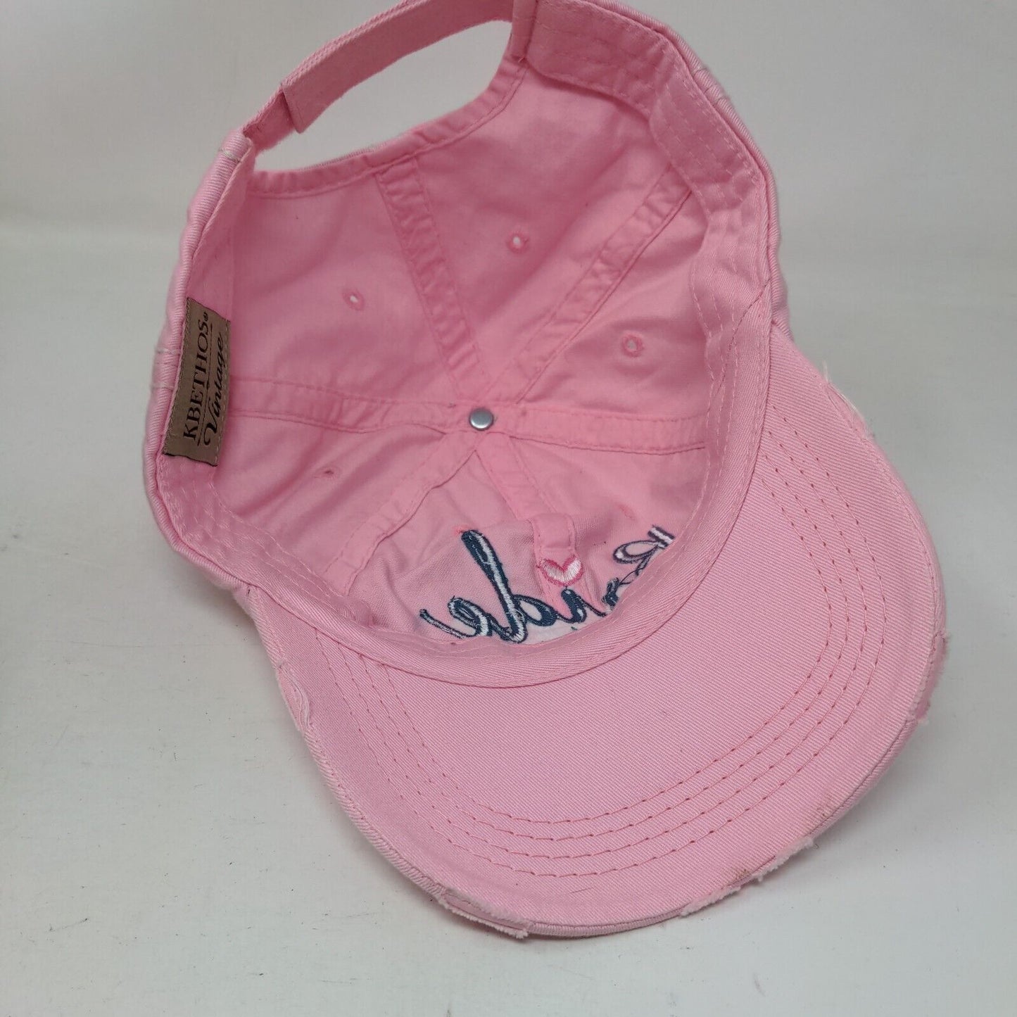 Bride Squad Strapback Hat Pink One Size Embroidered KB ETHOS Vintage