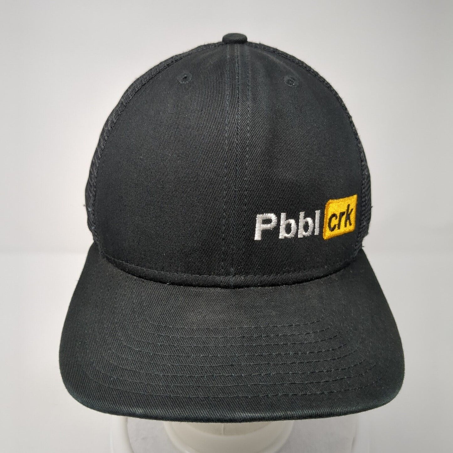 Pbbl crk Snapback Mesh Back Trucker Hat Black One Size New Era 9Fifty