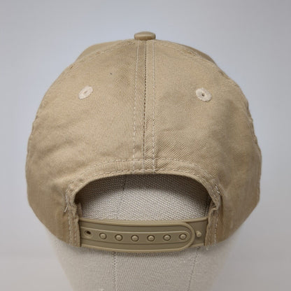 Hawaii Snapback Hat Tan OS Adjustable Embroidered 6 Panel Hawaiian Headwear