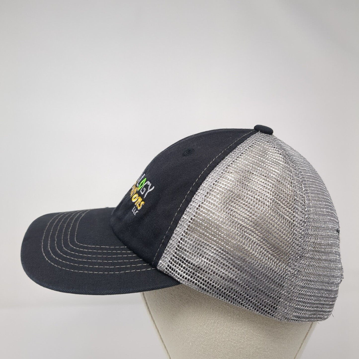 Technology Solutions LLC Slideback Trucker Hat Black One Size Mesh Back