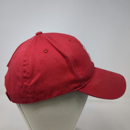 MLB New York Yankees Red Baseball Cap One Size Hat T.E.I. Strapback NY Gray Brim