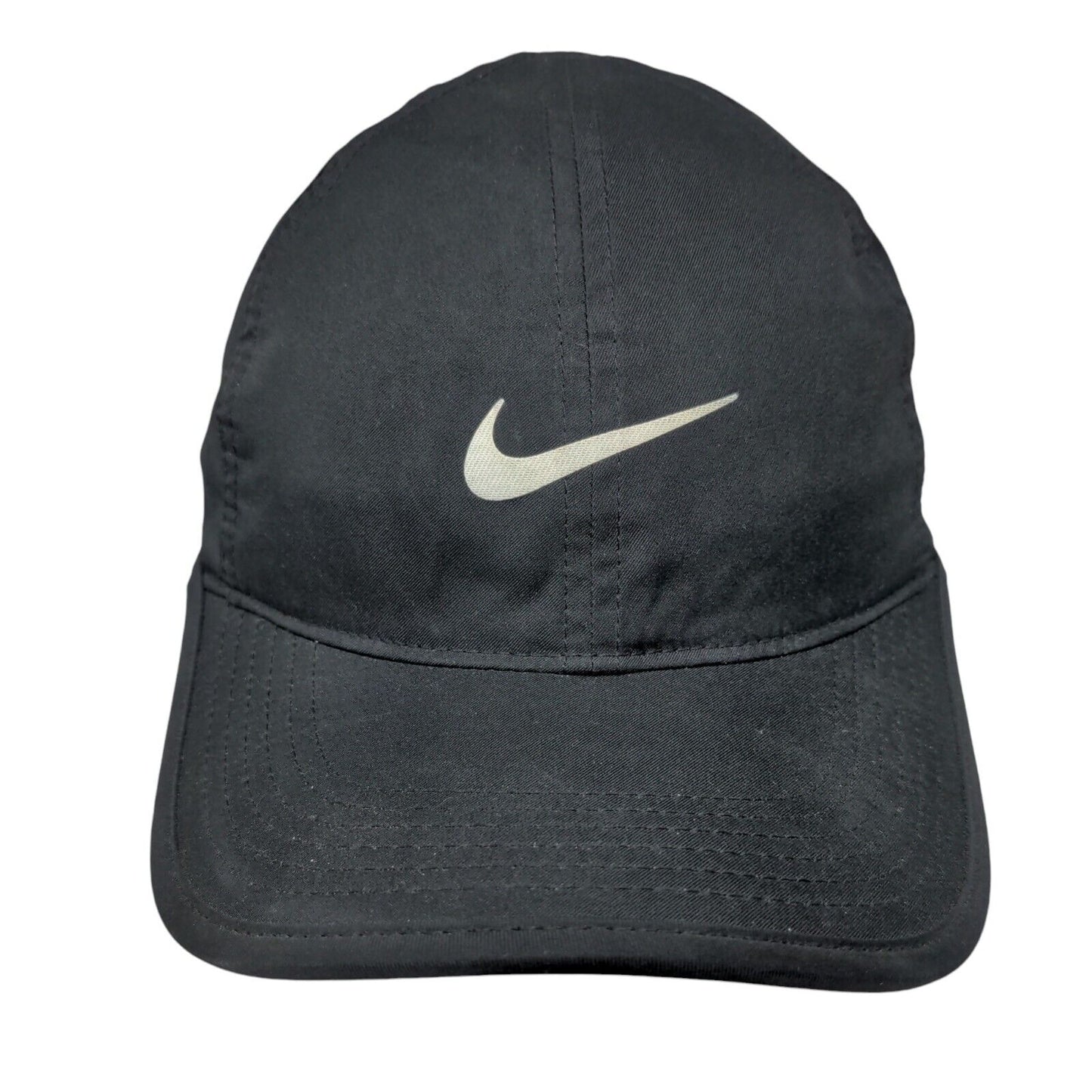 Nike Strapback Hat Black One Size Adjustable Featherlight Dri-Fit