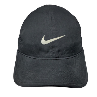 Nike Strapback Hat Black One Size Adjustable Featherlight Dri-Fit