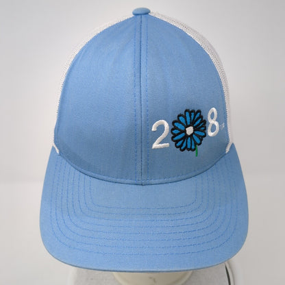 2🌼8 Snapback Trucker Hat Blue One Size Adjustable Mesh Back Pacific Headwear
