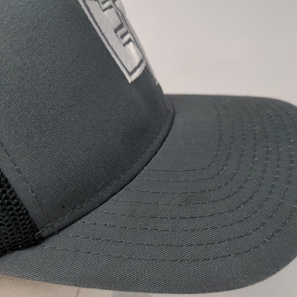 EB Snapback Trucker Hat Gray One Size Adjustable Mesh Back Pacific Headwear