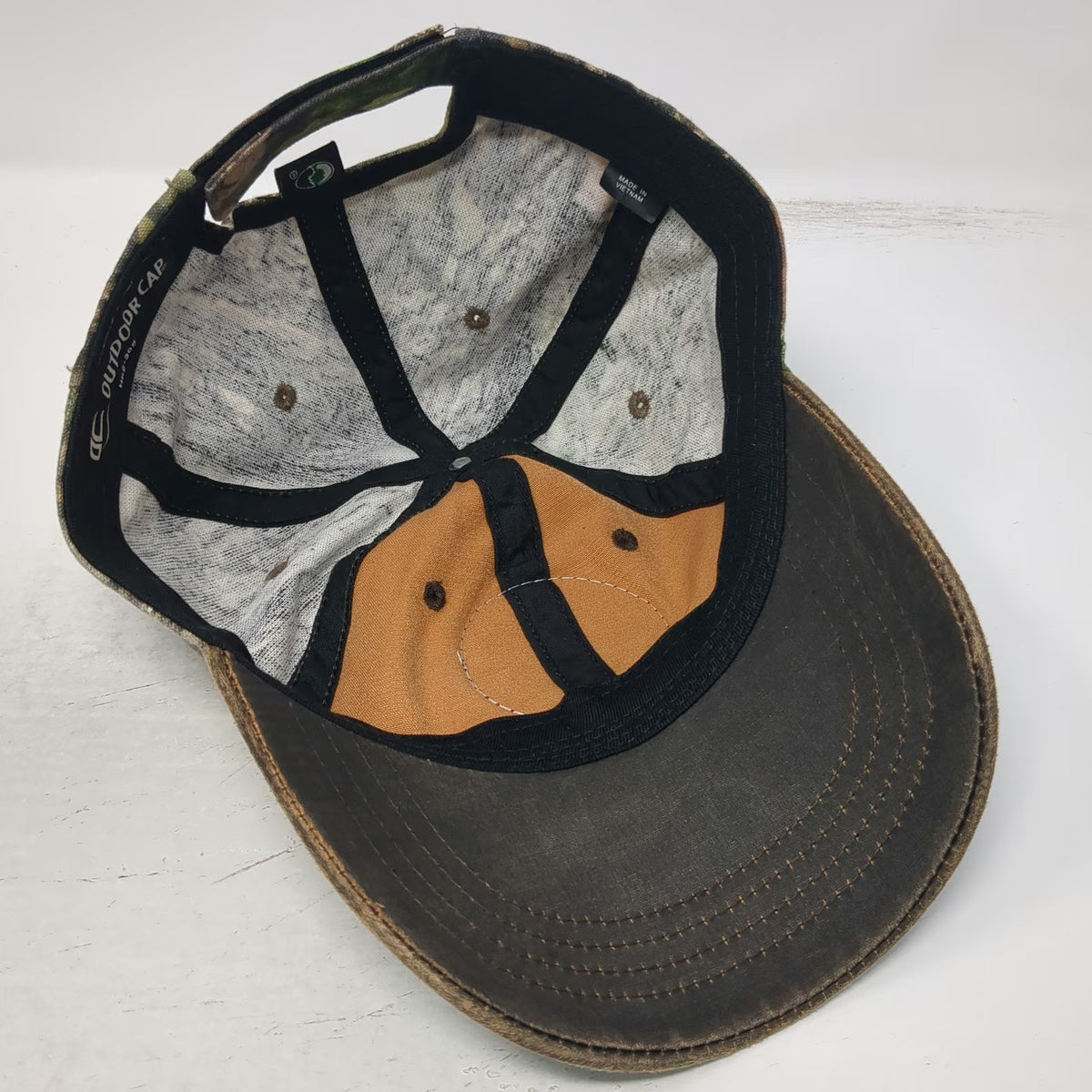 Outdoor Cap Baseball Cap Brown One Size Camo Distressed Advantech ZipSystem Hat