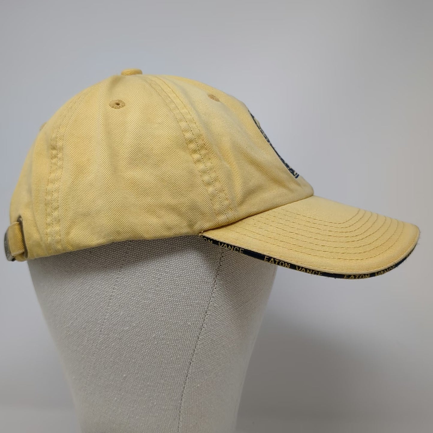 Vitronic Eaton Vance Yellow One Size Baseball Cap Slideback Hat Logo Brim Text