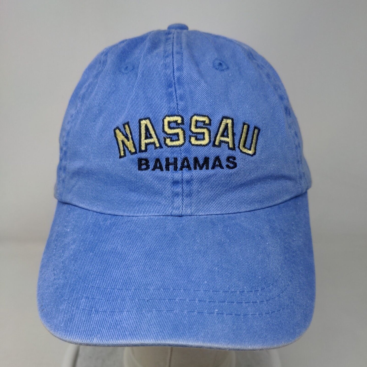 Nassau Bahamas Slideback Hat Blue OSFA Adjustable Embroidered 6 Panel