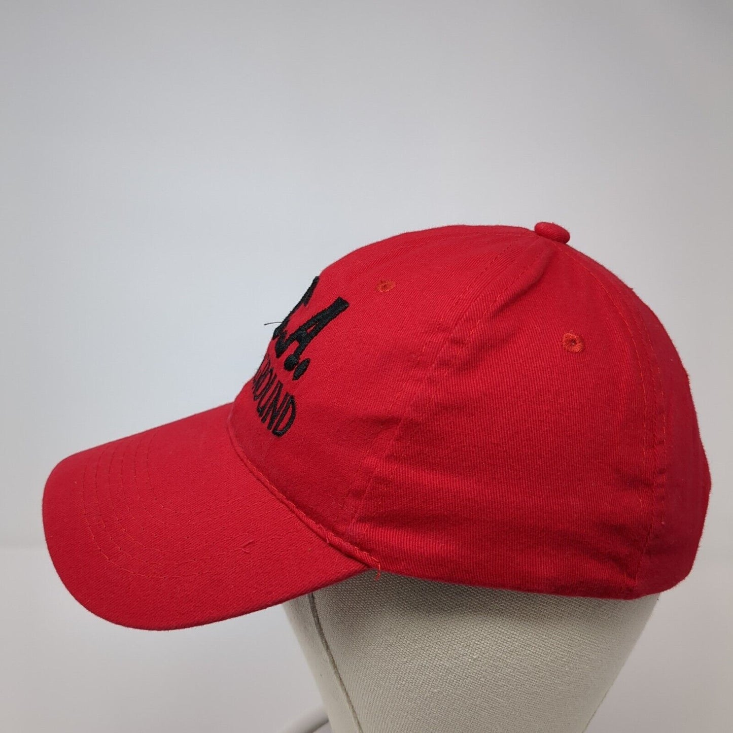 JCA Underground Strapback Hat Red One Size Adjustable Embroidered