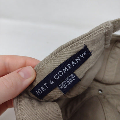 Western Community Strapback Hat Tan OS Adjustable Embroidered Port & Company