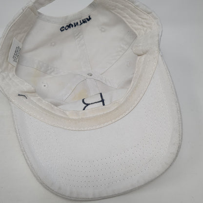 B Counter Slideback Baseball Cap White One Size Adjustable Embroidered 6 Panel