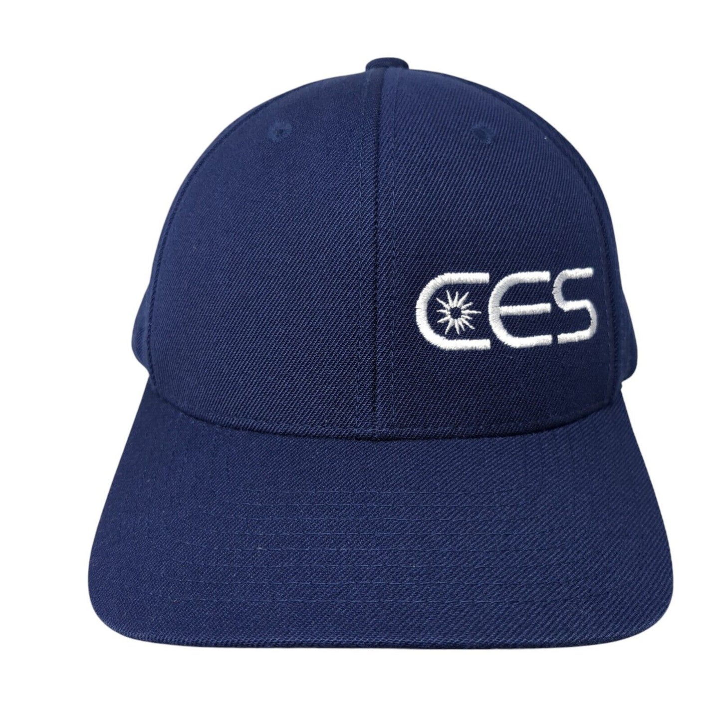 CES Snapback Hat Blue One Size Solid Adjustable Embroidered Sport-Tek