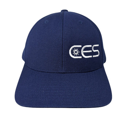 CES Snapback Hat Blue One Size Solid Adjustable Embroidered Sport-Tek