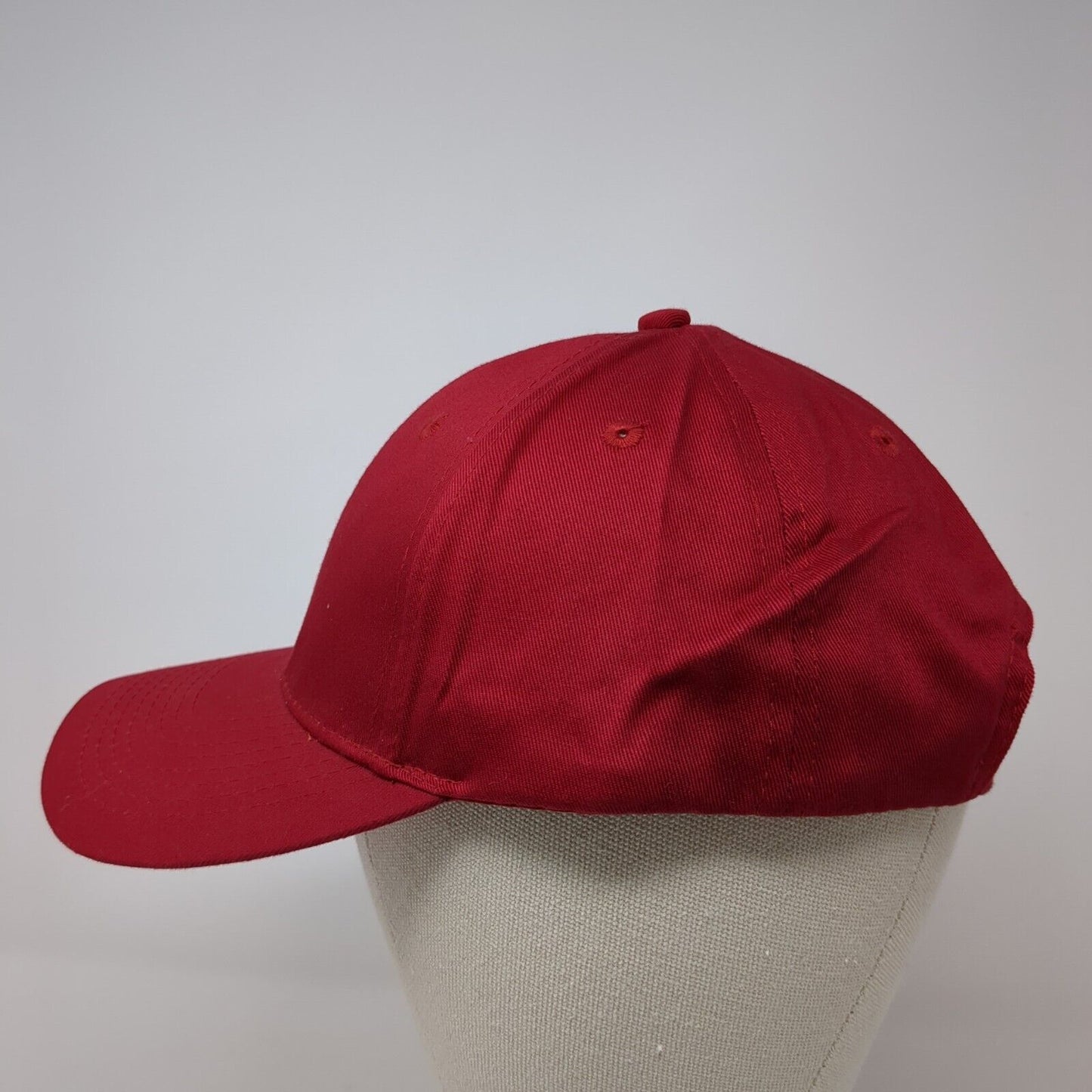 Port & Company Strapback Hat Red One Size Adjustable 6 Panel Blank