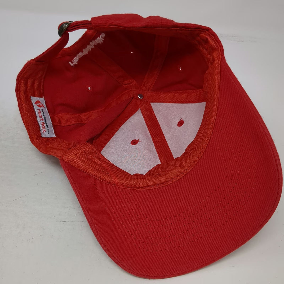 American Heart Association Heart Walk Survivor Red Baseball Cap OS Hat Slideback