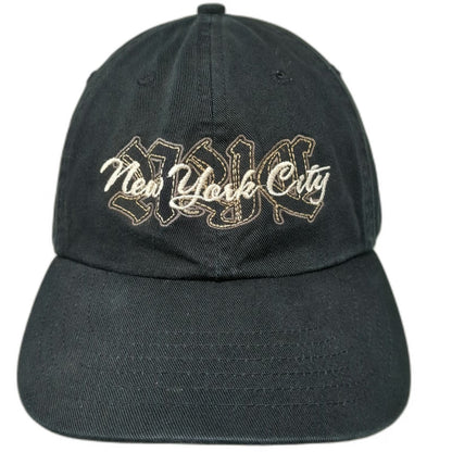 Baseball Cap Black One Size New York City NYC Embroidered Adjustable Cotton Hat