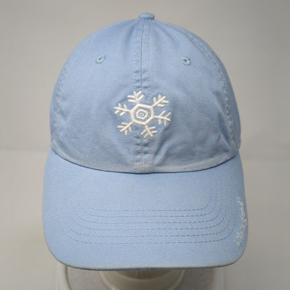 Snowflake Life Is Good Slideback Hat Blue One Size Adjustable 6 Panel