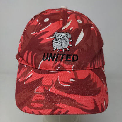 Unbranded Men's Strapback Red Camo Hat Size OSFA Embroidered United Bulldogs