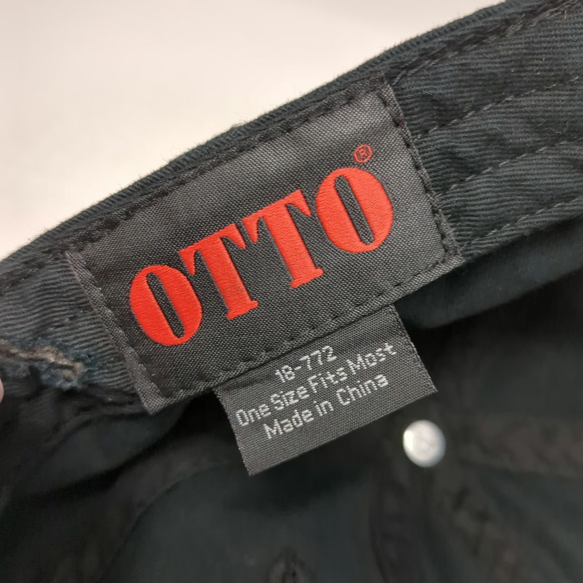 OTTO Baseball Cap Black One Size Cotton Hat Flame Graphic Embroidered Adjustable