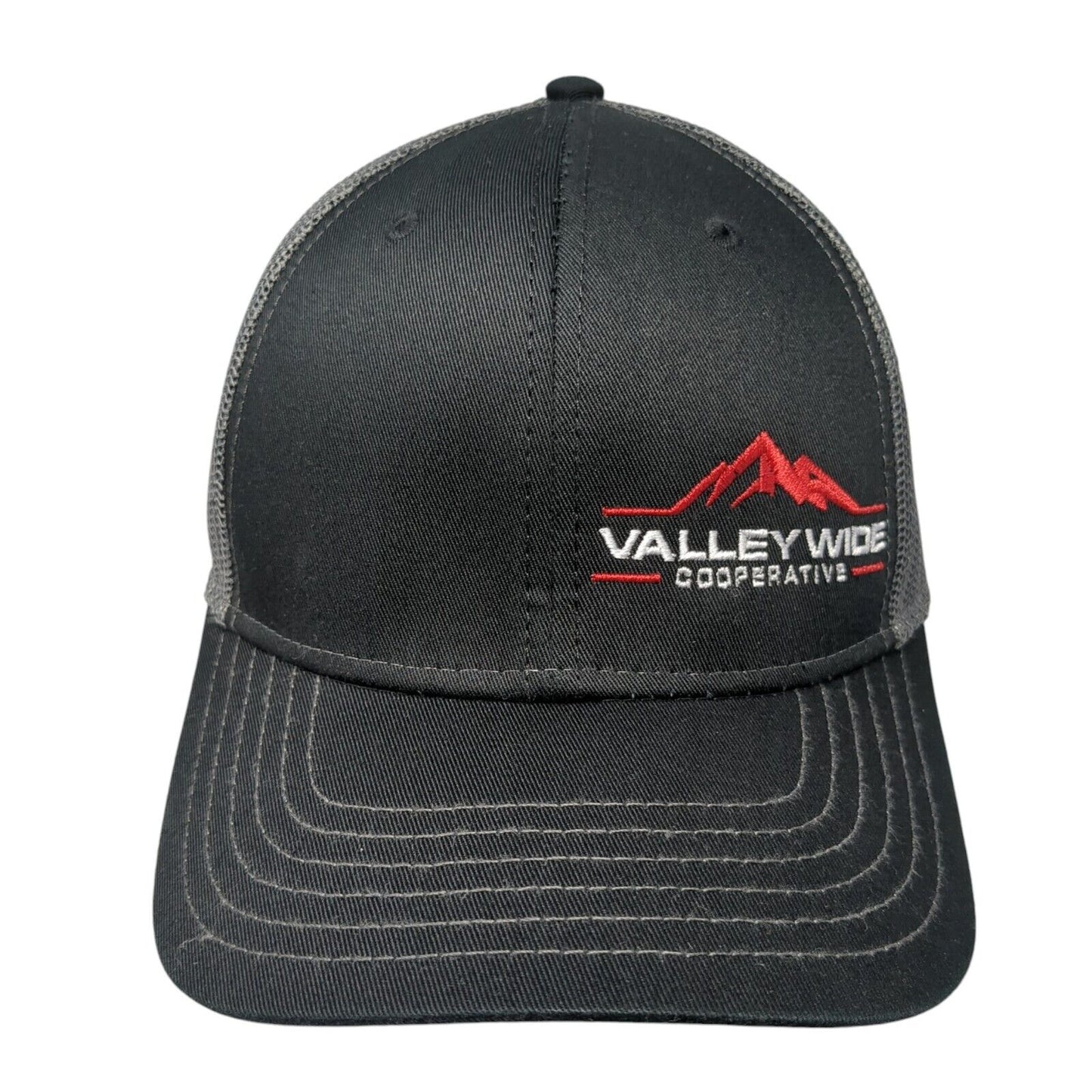 Valleywide Cooperative Snapback Trucker Hat Black OS Adjustable Mesh Back Otto
