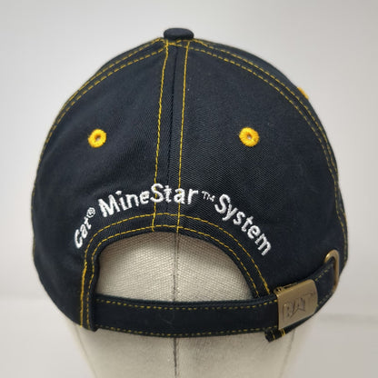 Caterpillar CAT MineStar System Black Baseball Cap One Size Yellow Stitching Hat