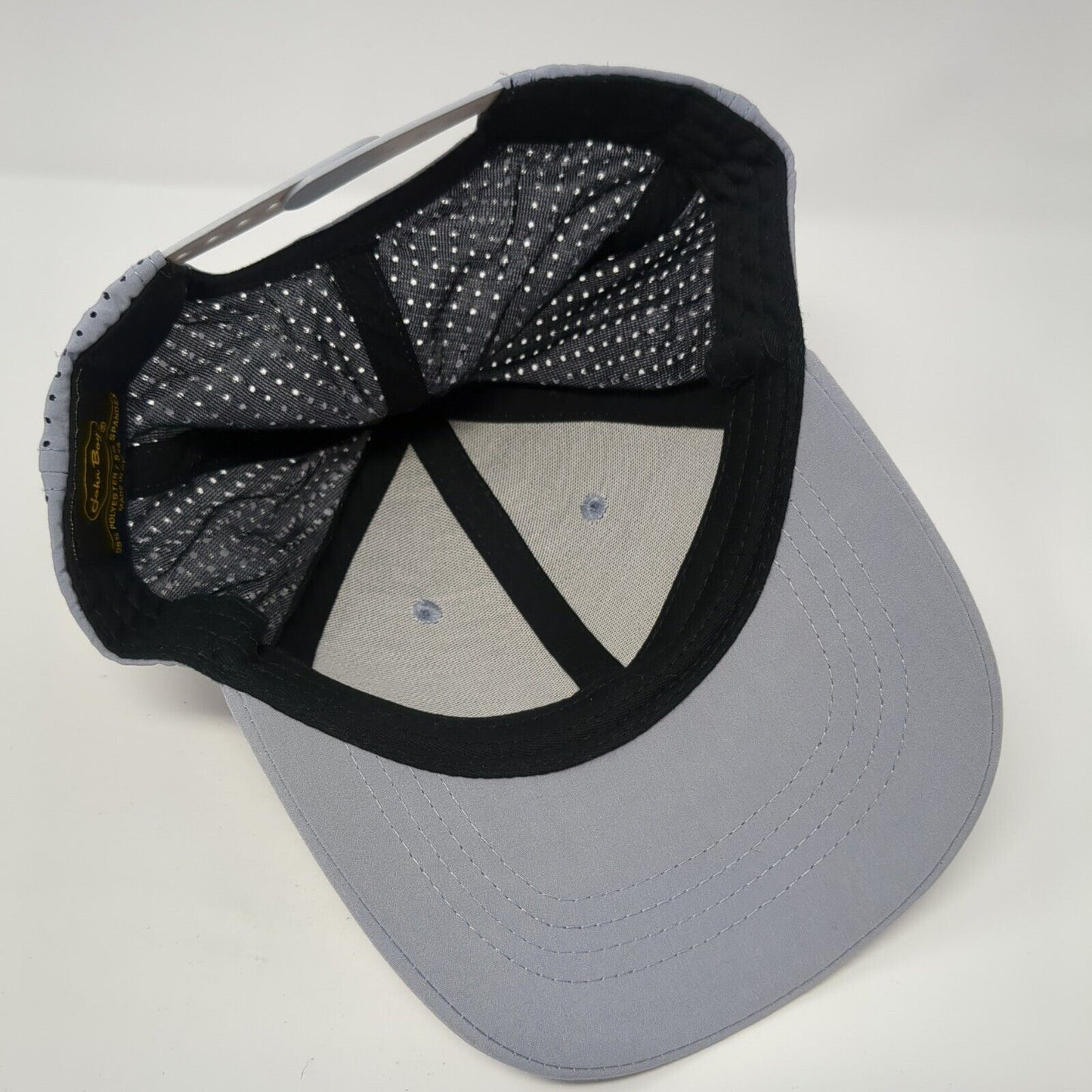 John Boy Snapback Hat Gray One Size Adjustable Laser Cut Solid Blank