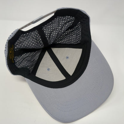 John Boy Snapback Hat Gray One Size Adjustable Laser Cut Solid Blank
