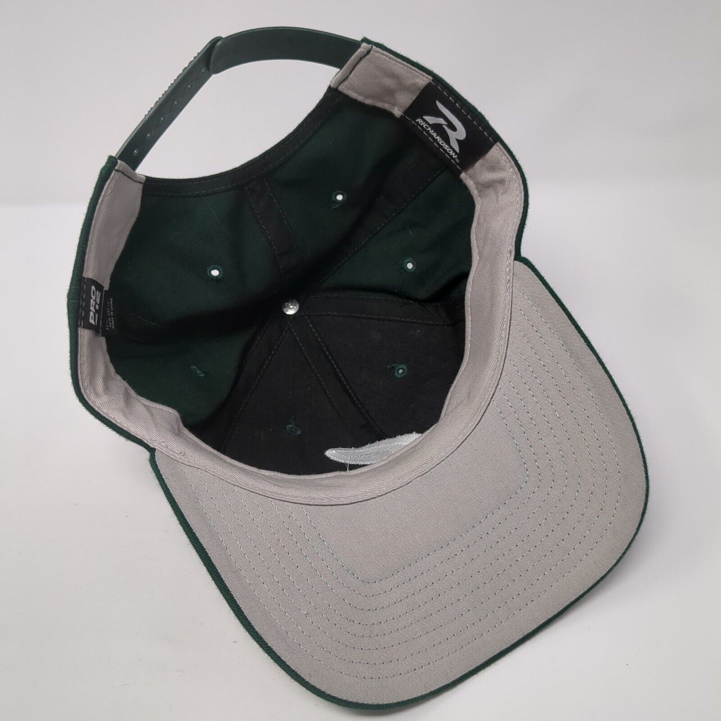 Letter C Snapback Hat Green One Size Small Solid Adjustable Richardson