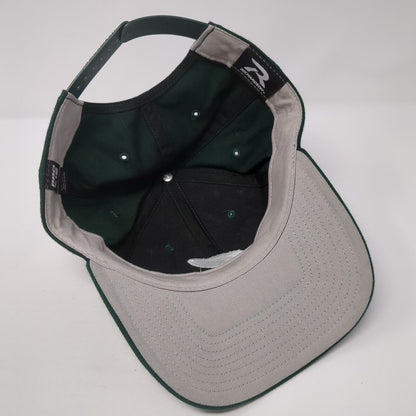 Letter C Snapback Hat Green One Size Small Solid Adjustable Richardson