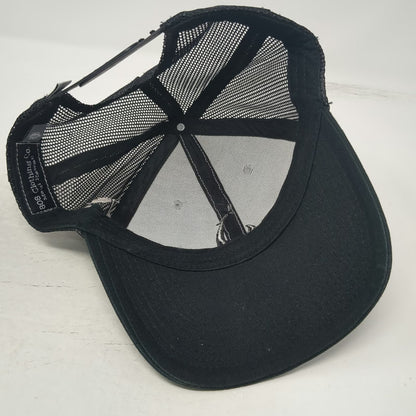 808 Clothing Co. Trucker Hat Black One Size Fish Hook Makau Hawaii Islands Mesh