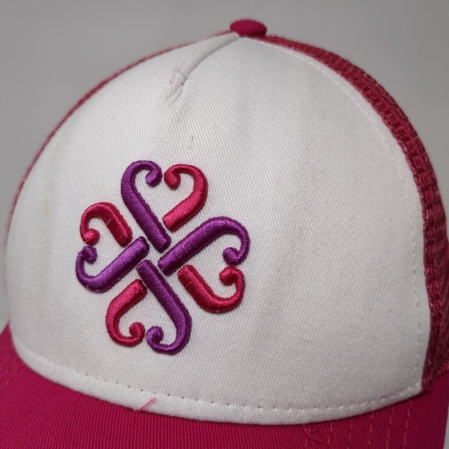 Jamberry Slideback Mesh Back Trucker Hat Pink OSFA Adjustable Embroidered