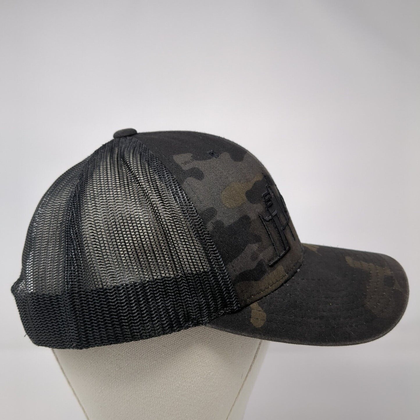 City of Real Estate Snapback Trucker Hat Camouflage OS Adjustable Mesh Yupoong