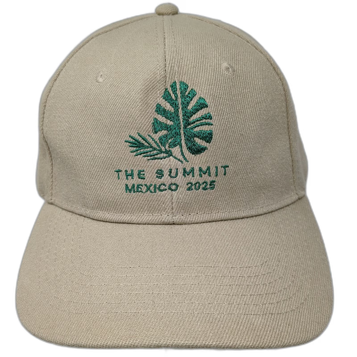 Avery Dennison Summit Mexico 2025 Baseball Cap Beige One Size Hat Leaf Graphic