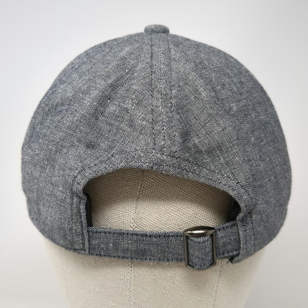 Eddie Bauer Gray Baseball Cap One Size Slideback Outdoor Patch Linen Blend Hat