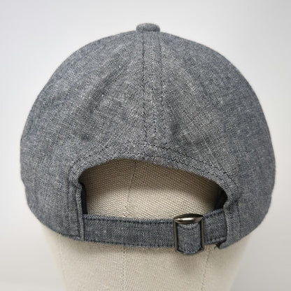 Eddie Bauer Gray Baseball Cap One Size Slideback Outdoor Patch Linen Blend Hat